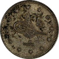 Turkey Mehmed V Silver AH1327//2 (1910) 2 Kurush Toning KM# 749 (18 271)