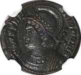 Roman Constantinian AD 330-340 AE3/4 NUMMUS NGC MS  Constantinopolis/Victory (3)