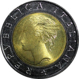 Italy 1997 R 500 Lire  Italian Traffic Police 25.75 mm GEM BU KM# 187 (21 946)