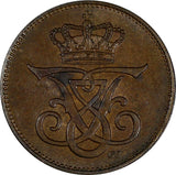 Denmark Frederik VIII Bronze 1907 VBP; GJ 2 Øre aUNC KM# 805 (19 576)