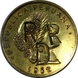 PERU 1962 20 Centavos C/S "RRD"  Struck On Coin KM# 221.2b Ex.C.Webster (10 695)