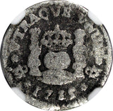 Mexico SPANISH COLONY Philip V Silver 1735 MO MF 1/2 Real NGC GRADED KM# 65 (68)