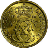 Denmark Christian X Aluminium-Bronze 1926 HCN; GJ 1/2 Krone GEM BU KM# 831.1