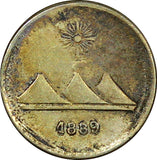 Guatemala Silver 1889/889 1/4 Real Nice Toned KM# 158 (22 681)