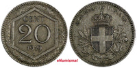 Italy Vittorio Emanuele III Copper-nickel 1919 R 20 Centesimi  KM# 58 (341)
