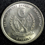 Saharawi Arab Democratic Republic Copper-Nickel 1992 5 Pesetas UNC KM# 16 (626)