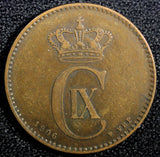 Denmark Christian IX Bronze 1906 VBP 2 Ore  KM# 793.2 (23 775)