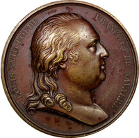 FRANCE BRONZE 1814 MEDAL 1814 Louis XVIII Peace of the World  40mm 36,35 g.(802)