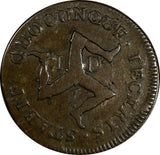 Isle Of Man Copper 1733 1 Penny Mintage-72,000 28mm .ch.VF Condit KM# 5 (17 783)