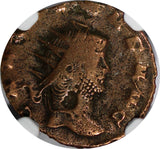ROMAN.Gallienus AD 253-268  BI Double-Denarius / Rev. SOL,Sun,Globe NGC (001)
