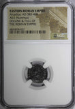 EASTERN ROMAN ARCADIUS AD 383-408 AE4 Nummus /Three emperors NGC (037)