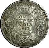 India-British George V Silver 1913 (B) 1 Rupee aUNC Mint Luster KM# 524 (18 825)