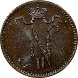 Finland Nicholas II Copper 1898 1 Penni aUnc Choice Details KM# 13