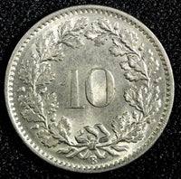 Switzerland Copper-Nickel 1969 B 10 Rappen  KM# 27 (23 895)