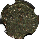 Julian II as Caesar AD 360-363 AE4 BI NUMMUS/Emperor with globe & spear NGC (63)