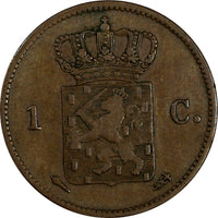 Netherlands William I Copper 1823 1 Cent KM# 47 (18 580)