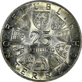 Austria Maria Theresia Silver 1967 25 Schilling UNC  KM# 2901 (19 031)