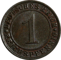 Germany - Weimar Republic 1931 E 1 Reichspfennig Muldenhütten, KM# 37 (18 718)