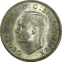 Great Britain George VI Silver 1946 1/2 Crown aUNC/UNC KM# 856 (22 090)