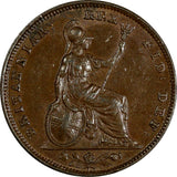 Great Britain William IV Copper 1835 Farthing XF Condition KM# 705 (17 319)