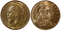 Great Britain George V Bronze  1914 1 Penny aUNC/UNC KM# 810 (21 395)