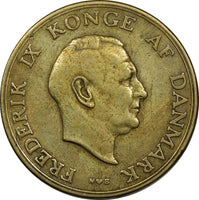 Denmark Frederik IX Aluminum-Bronze 1949 NS 2 Kroner KEY DATE KM# 838.1 (9642)
