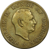 Denmark Frederik IX Aluminum-Bronze 1949 NS 2 Kroner KEY DATE KM# 838.1 (9642)