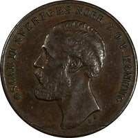 SWEDEN Oscar II Bronze 1873 L A 1 Ore  KM# 728 (17 865)