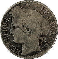 France Silver 1872 K 1 Franc	Bordeaux Mint SCARCE KM# 822.2 (19 607)