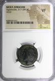 SYRACUSE, Sicily, Agathocles, 317 - 289 B.C. BRONZE AE22 NGC VF Sear#1195 (012)