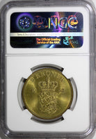 Denmark Frederik IX Aluminum-Bronze 1958 C S  2 Kroner NGC MS64 KM# 838.2 (172)