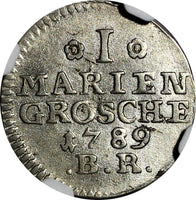 Germany  LIPPE-DETMOLD 1789 1 Mariengroschen NGC XF DETAILS 1 YEAR KM# 211 (103)