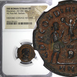 ROMAN.Diocletian AD 284-305 AE Post-Ref.Radiate Rev.Victory on Globe NGC (023)