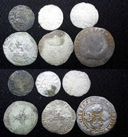 FRANCE LOT OF 14 MEDIEVAL COINS most are silver. (22 373)