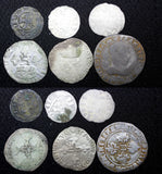 FRANCE LOT OF 14 MEDIEVAL COINS most are silver. (22 373)