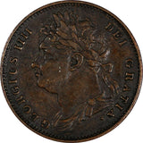 Great Britain George IV Copper 1826 Farthing KM# 677 (20 378)