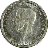 SWEDEN Gustaf V Silver 1948 TS 1 Krona  KM# 814 (17 832)