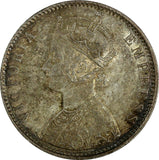 India-British Victoria Silver 1889 C Rupee Calcutta Toned aUNC KM# 492 (17 565)