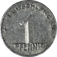 Germany - Democratic Republic (DDR) 1950 E 1 Pfennig BETTER DATE KM# 1 (19 859)