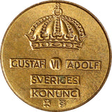 Sweden Gustaf VI Adolf Bronze 1956 TS 1 Öre RED-BROWN BU GEM COIN KM# 820 (931)