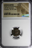 ROMAN Constans AD 337-350 AE4 BI Nummus / Army Soldiers NGC (088)
