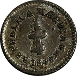 Mexico FIRST REP.Silver 1843/2 Go LR 1/4 Real Overdate Guanajuato Mint KM# 368.5