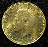 SPAIN Juan Carlos I Aluminum-Bronze 1975 1 Peseta High Grade KM# 806  (22 701)