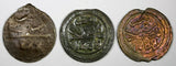 Morocco Sidi Mohammed IV LOT OF 3 COINS AH1288(1871) 4 Fulus Marrakesh C166.2(4)