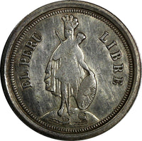 Callao,Peru,Silver Proclamation Medal,1862 City of Callao. Fonrobert-9194(17026)