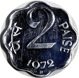 India-Republic PROOF Aluminum 1972 B 2 Paise Mintage-7,895 KM# 13.6 (14 966)