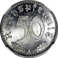 Germany - Third Reich 1943 A 50 Reichspfennig WWII Issue NGC MS64 KM# 96 (6)
