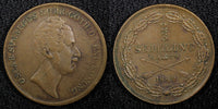 SWEDEN Oscar I Copper 1849 2/3  Skilling KM# 663 (22 551)