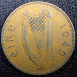 Ireland Republic Bronze 1949 1 Penny Hen with chicks KM# 11 (23 083)