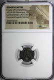 Roman Constantinian AD 330-340 AE3/4 NUMMUS NGC Rev.Constantinopolis/Victory (2)